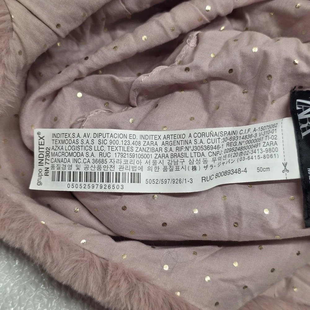 Zara Cozy Chic Toddler Girls Cotton Lined Baby Pink Soft Fluffy Bear Ears Hat